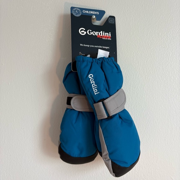 Gordini Children's Blue and Gray Gloves Size XS - Picture 1 of 6